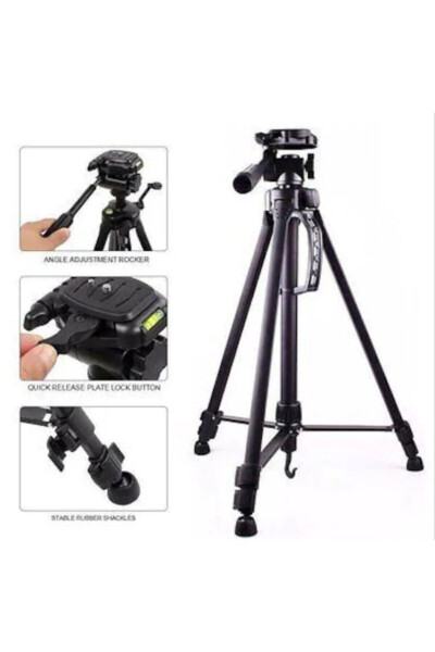 140 Cm Metal Camera Projector Phone Holder Tripod Professional Camera Tripod 3366 - 2