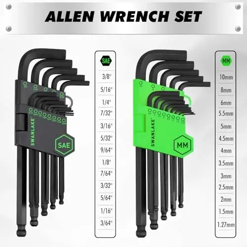141-Piece Magnetic Screwdriver Set with Plastic Rack, Torx/Slotted/Phillips Precision Screwdrivers, SAE & Metric Hex Key Kit, Ratchet Handle & Screwdriver Bits, DIY Tools for Gift - 5