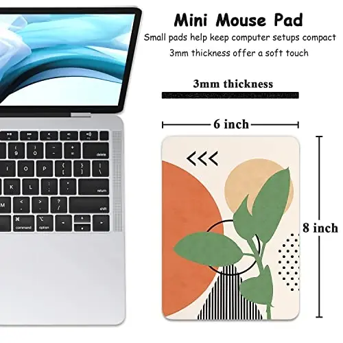 Dapesuom Small Mouse Pad, 6 x 8 Inch Thick Rubber Premium-Textured Non-Slip Portable & Washable Mini Mouse Mat for Women Men Wireless Laptops Keyboard Tray Gaming Office Travel, Abstract Painting - DAPESUOM (1)