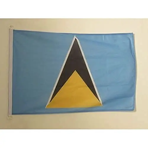 Saint Lucia NAUTICAL Flag 18'' x 12'' - Saint Lucian flags 30 x 45 cm. - Banner 12x18 in for boat - AZ FLAG 