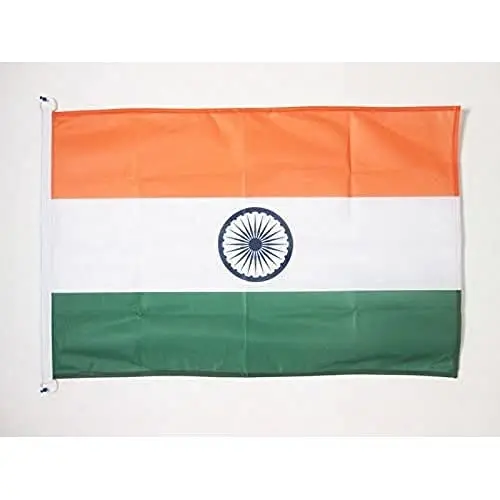 India NAUTICAL Flag 18'' x 12'' - Indian flags 30 x 45 cm. - Banner 12x18 in for boat - AZ FLAG 