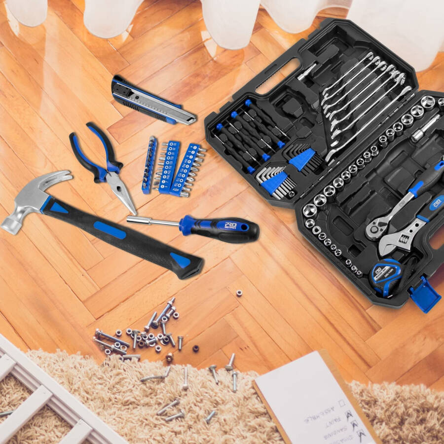 148 dona qo'l asboblari to'plami, PROSTORMER aralash kalitlar uy-ro'zg'or/avto ta'mirlash asboblari mexanik ta'mirlash, DIY, uy-joyga xizmat ko'rsatish uchun asboblar qutisi bilan - 2