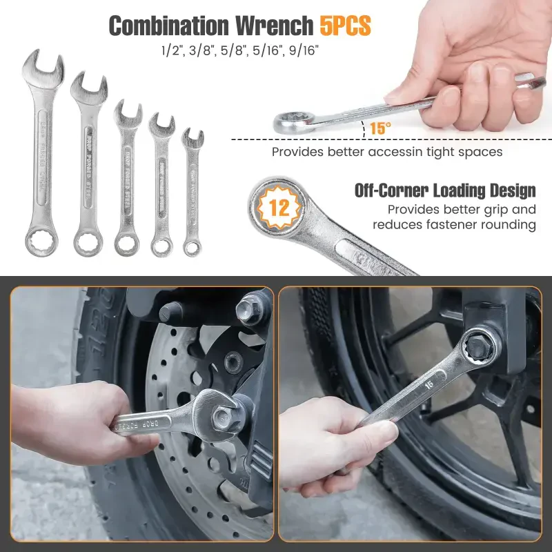 Cshidworld 148-Piece Tool Set General Household Hand Kit with Plastic Toolbox Storage Case, Mechanic Basic Home Tool Kit for Men and Women, All Essential Repair Tools for Home Garage and Office, Red - 2