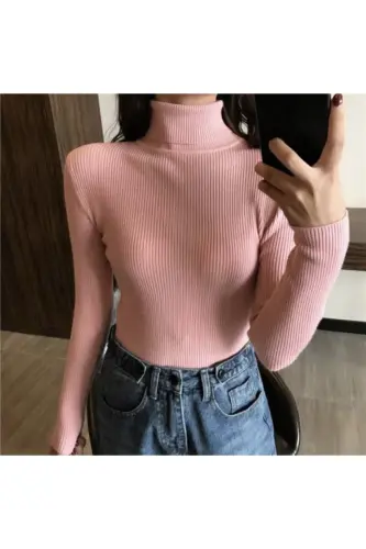 Unisex Somon Pamuklu Balıkçı Yaka Kaşkorse Tekli Fiyat Şardonlu Slimfit - SiyahBeyazBejSomon 