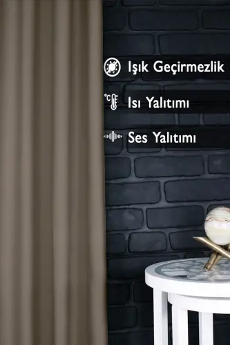 Blackout Işık Geçirmez Fon Perde V-25 Bej Pilesiz Ekstraforlu Karartma Güneşlik - Bej - ÖZENEV (1)