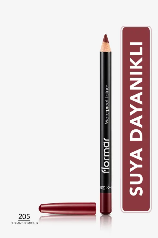 Dudak Kalemi - Waterproof Lipliner 205 Elegant Bordeaux 8690604111053 - 205 ELEGANT BORDEAUX - FLORMAR