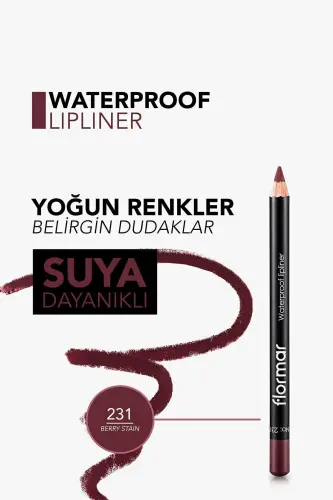Dudak Kalemi - Waterproof Lipliner 231 Berry Stain 8690604111312 - 231 BERRY STAIN - 12