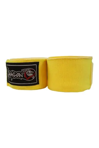 Dragon 83815 5 Metre Elastik Bandaj (ÇİFT) Boks Bandajı Sargı - Sarı - 2