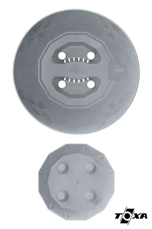 2li Prizma Saksı Seti 4,8 Litre Drenajlı Tabaklı 22cm Plastik Çiçek Saksısı Set Yakamoz No4 - Gri Set - 6