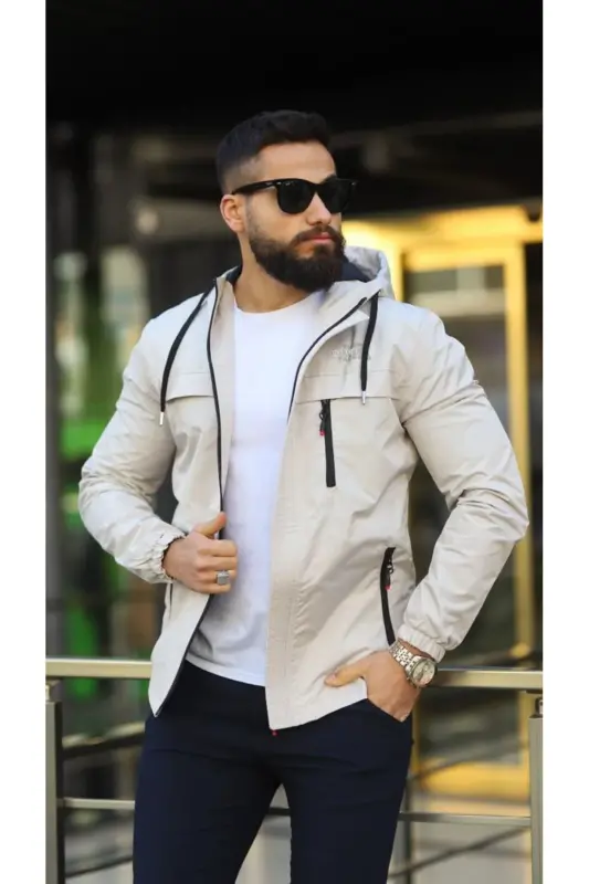MEVSİMLİK ERKEK MONT - BEJ - 2
