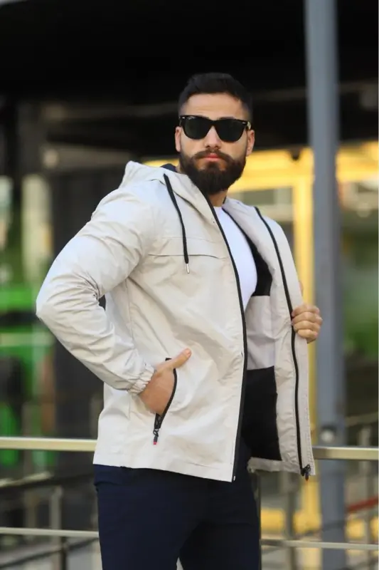 MEVSİMLİK ERKEK MONT - BEJ - 3