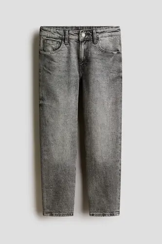 Relaxed Tapered Fit Jeans - Kot grisi 