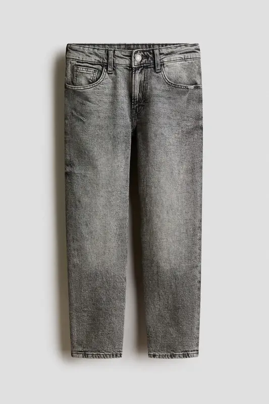 Relaxed Tapered Fit Jeans - Kot grisi - 1