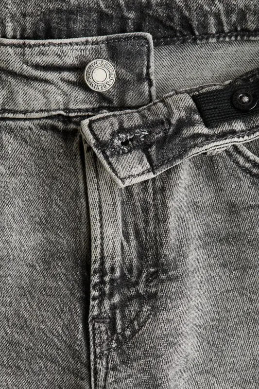 Relaxed Tapered Fit Jeans - Kot grisi - 3