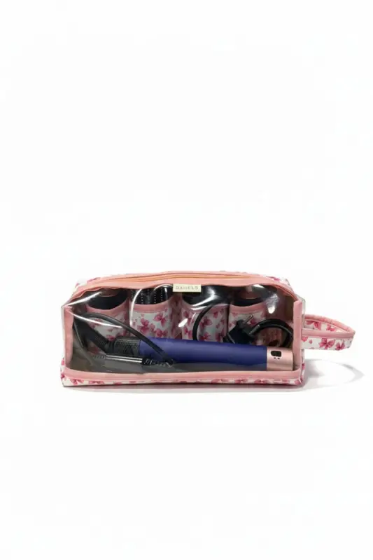 Fiyonk Airwrap Uyumlu ve Tüm Saç Şekillendiriniz için XL Boy Çanta Seyahat Çantası - Pembe12 - 5