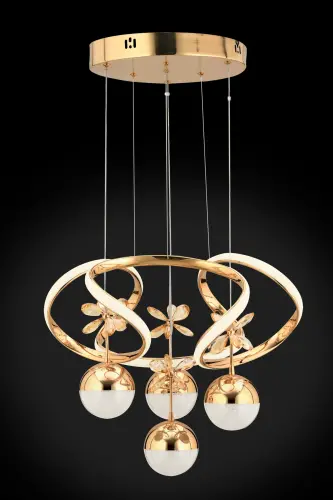 Rodin 3 Renk Gold Sarkıt Led Modern Ledli Avize - Sarı - 6