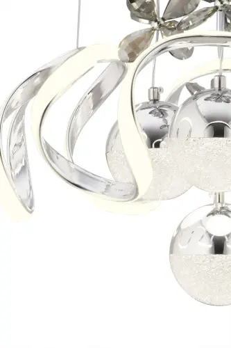 Mina Beyaz Power Led Gümüş Ledli Modern Avize - Çok Renkli - 5