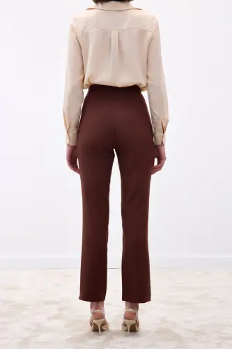 Aksesuar Detaylı Pantolon - Kahve - Kahve - 7