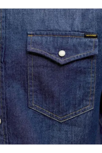 Denim Gömlek - Dark Denim - 4