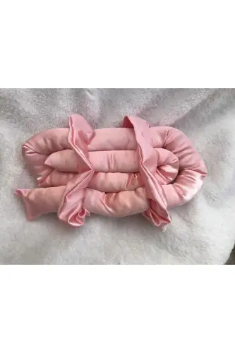 Pudra Pembe Isısız Saç Şekillendirme Seti Saten Saç Sosisi Saç Bigudisi Seti Saç Şekillendirici - Pembe - 3