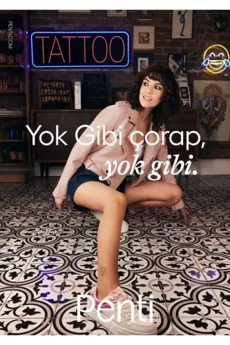 AÇIK TEN /51 numara.YOK GİBİ. 5 Den. PARLAK.Ultra İnce.Krem etkili.Burnu ve külodu şefaf. PAMUK AĞLI - 51 Açık Ten 