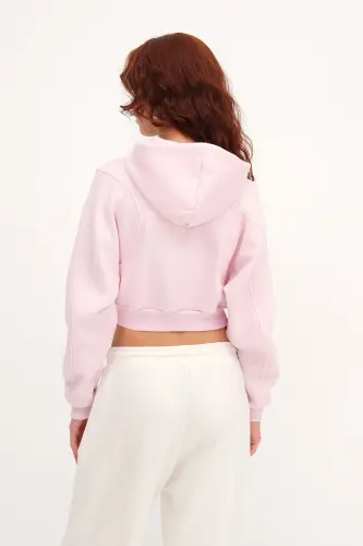 Şardonlu Crop Sweatshirt H1526-T9 - Lotus - 6