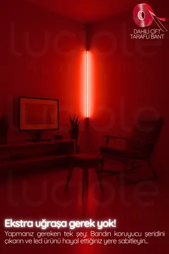Renkli Ses Kontrollü RGB LED Lamba – Kumandalı Aplik / Abajur Işık Efektli Dekor - Ses-Music-Renkli-Bar - 4