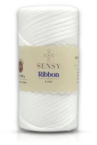 Premium Ribbon Polyester Ribbon Ip 200 gr Polyester Ribbon Makrome Ipi Beyaz - Beyaz 