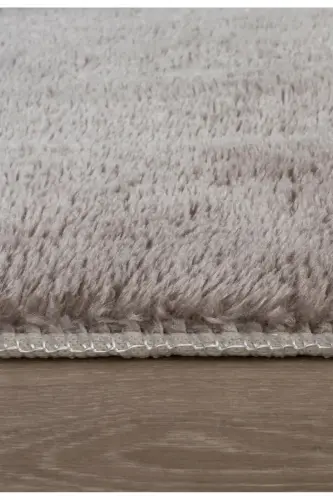 Peluş Tüylü Kaymaz Jel Taban Dekoratif Salon Mutfak Halı Yolluk Kilim Vizon - Vizon - 9