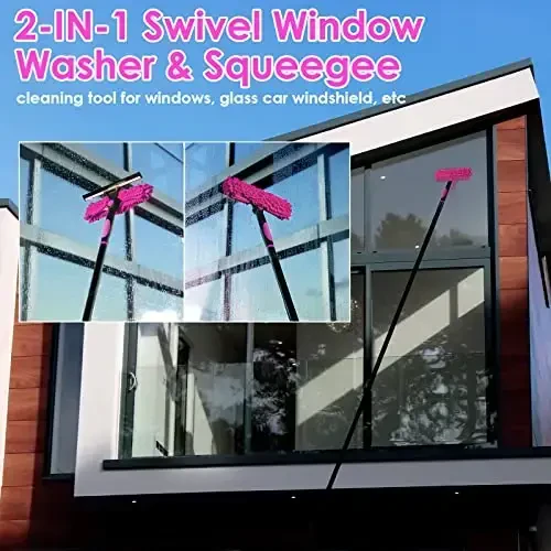 15 Foot Dusters for Cleaning, Duster with Extension Pole 7-15ft, 12 PCS Microfiber Feather Duster Used for Cleaning Ceiling Fan, High Window, Sofa, Cobweb Duster for Women - 3