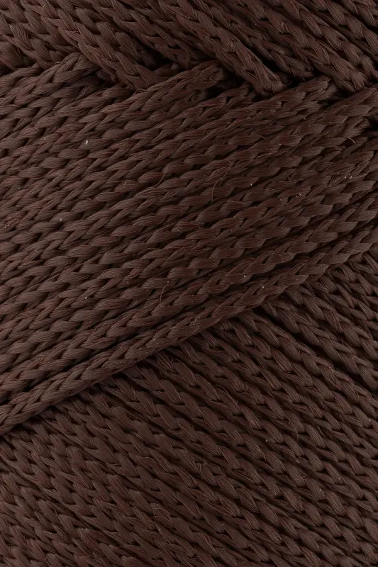 1.5 Mm - 100 gr Polyester Macrame Rope Brown 150 M Polyester Macrame Rope Placemat Rope and Bag Rope-Brown - 2