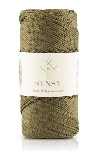 1.5 Mm - 100 gr Polyester Makrome Ipi Hakı 150 M Polyester Makrome Ip Supla Ip Ve Çanta Ipliği-Haki - 3
