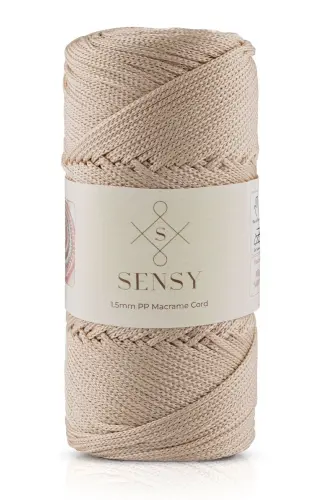 1.5 Mm - 100 gr Polyester Makrome Ipi Sütlü Kahve 150 M Polyester Makrome Ip Supla Ip Ve Çanta Ipi-Sütlü Kahve - 3