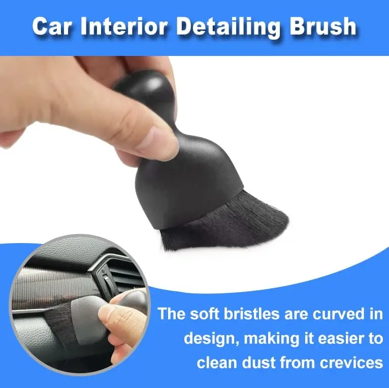 Windshield Cleaner Tool, 15Pcs Car Interior Detailing Kit, Car Cleaning Kit Interior Cleaner, Car Detailing Brushes, Car Cleaning Gel, Car Cleaning Supplies Tools Accessories for Women, Men, Interior - 5