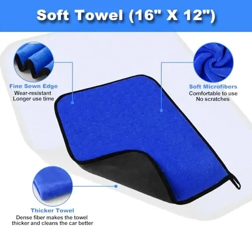 Windshield Cleaner Tool, 15Pcs Car Interior Detailing Kit, Car Cleaning Kit Interior Cleaner, Car Detailing Brushes, Car Cleaning Gel, Car Cleaning Supplies Tools Accessories for Women, Men, Interior - 4