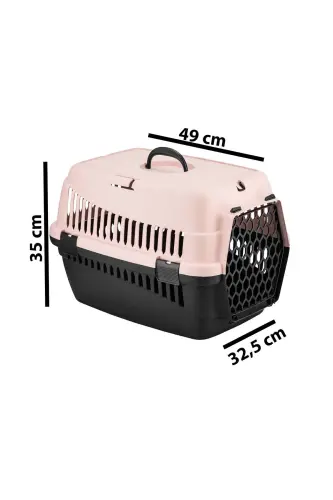 Evcil Hayvan Kedi Köpek Taşıma Çantası Küçük Boy 49x35x32,5 cm. - Pembe - PETOZI (1)