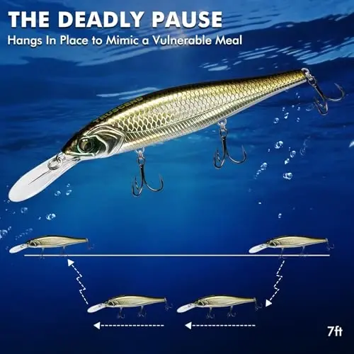 TRUSCEND Easy Catch Swimmax with BKK Hooks, Magic Noisy Wiggling and Vibrating Actions for More Bites, Lifelike Fishing Lures for Bass Trout Walleye Crappie, Strongest Dyneema Fiber Jointed Swimbaits - 2