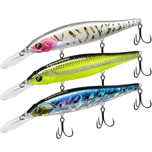 TRUSCEND Easy Catch Swimmax with BKK Hooks, Magic Noisy Wiggling and Vibrating Actions for More Bites, Lifelike Fishing Lures for Bass Trout Walleye Crappie, Strongest Dyneema Fiber Jointed Swimbaits - 1