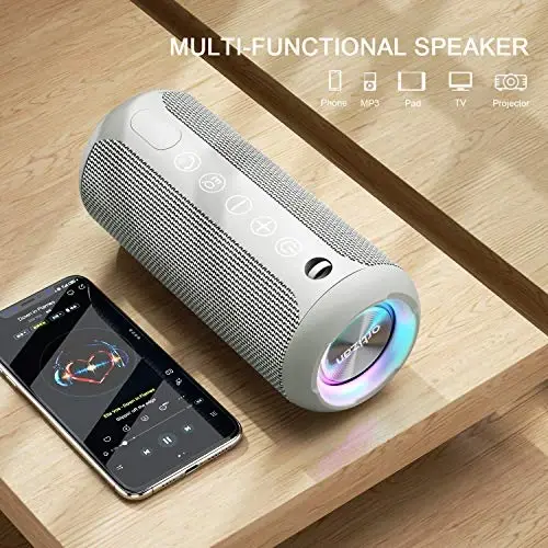 Ortizan Portable Bluetooth Speaker, IPX7 Waterproof Wireless Speaker with 24W Loud Stereo Sound, Outdoor Speakers with Bluetooth 5.0, 30H Playtime,66ft Bluetooth Range, Dual Pairing for Home - 5