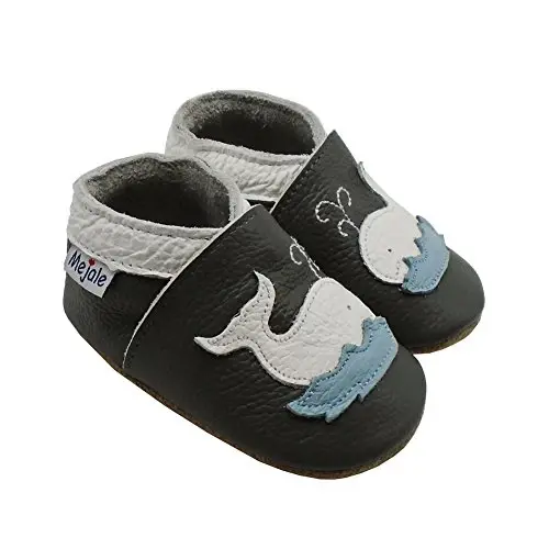 Mejale Baby Shoes Soft Sole Leather Moccasins Cartoon Butterfly Infant Toddler First Walker Slippers - 3