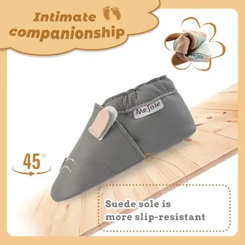 Mejale Baby Shoes Soft Sole Leather Moccasins Cartoon Butterfly Infant Toddler First Walker Slippers - 3