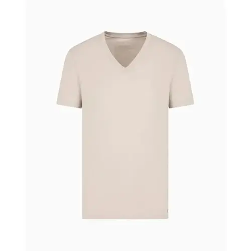Armani Exchange Men's Pima Cotton Jersey Short Sleeve V-Neck T-Shirt - 3