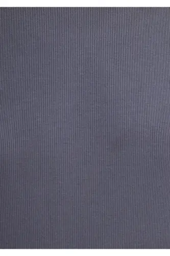 Antrasit (TENCEL™) Modal Karışımlı Basic Tişört Slim Fit / Dar Kesim 1612904-83620 - Gri - 7