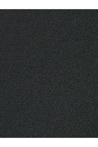 Bağlama Detaylı Krep Kumaş Kolsuz Bluz - Siyah - 6