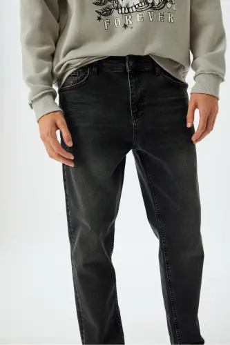 Tapered Fit Jean Pantolon - Joe Jean - Siyah - 11