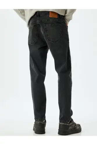 Tapered Fit Jean Pantolon - Joe Jean - Siyah - 4