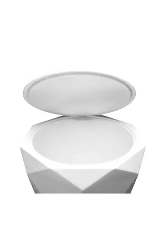 Geo 2'li Banyo Seti (Plastik 5 lt Çöp Kovası Ve Tuvalet Fırçası Taş Rengi) - GRİ - 3