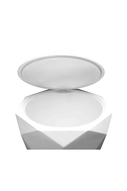 Geo 2'li Banyo Seti (Plastik 5 lt Çöp Kovası Ve Tuvalet Fırçası Taş Rengi) - GRİ - 3