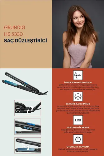 Hs 5330 Seramik Keratin Kaplama Iyonik Fonksiyonlu Saç Düzleştirici - beyaz - 6