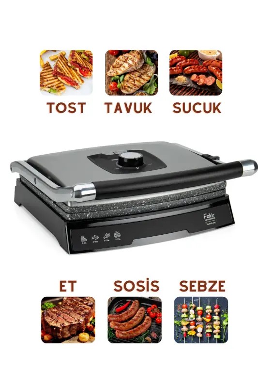 Taste N Joy 2000w 6 Dilim Tost Kapasite Yağ Akıtma Tepsili - 2000W - İnox - 1